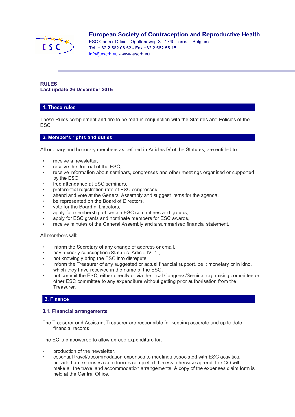 2.Member's Rights and Duties