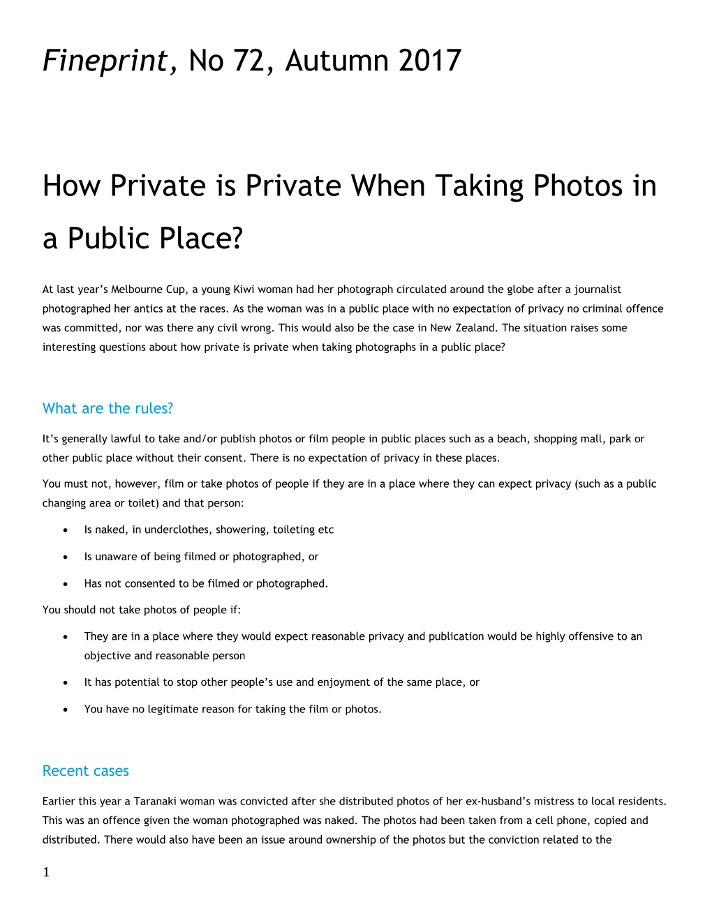 How Private Is Private When Taking Photos in a Public Place?