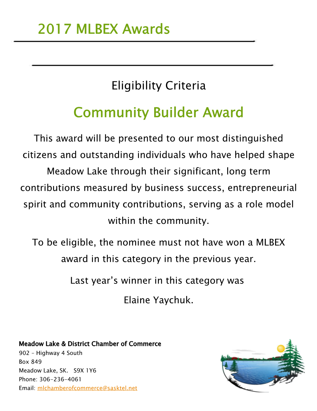 Community Builder Award