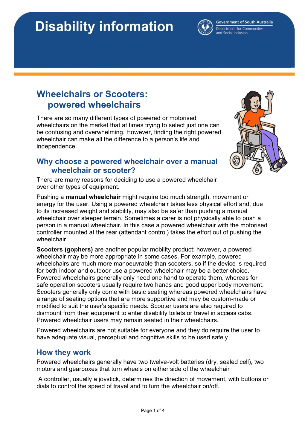 Wheelchairs Or Scooters: Powered Wheelchairs