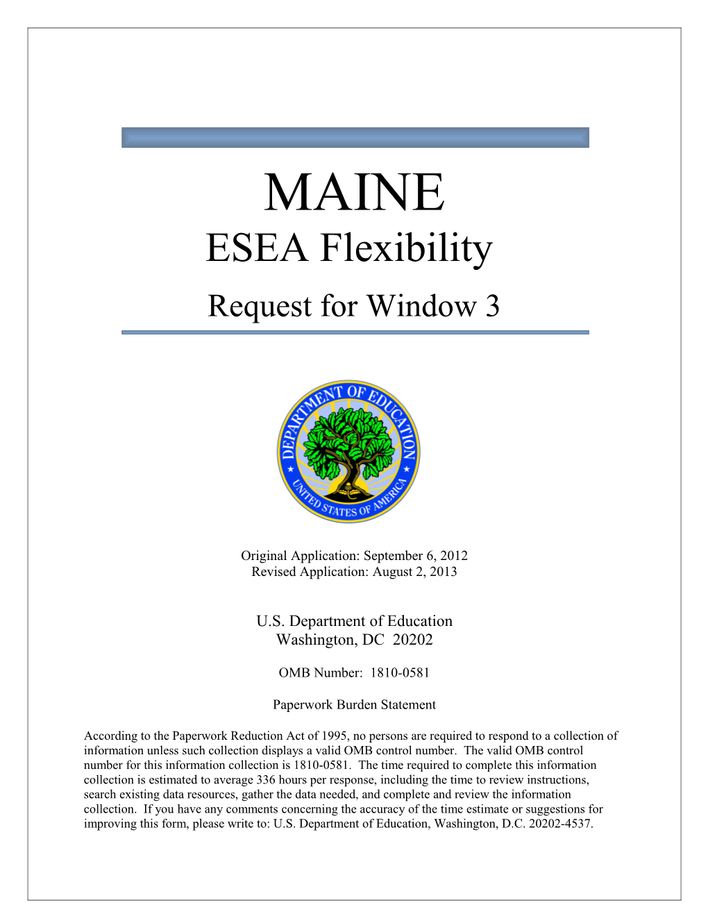 ESEA Flexibility Request June 2012 (Msword)