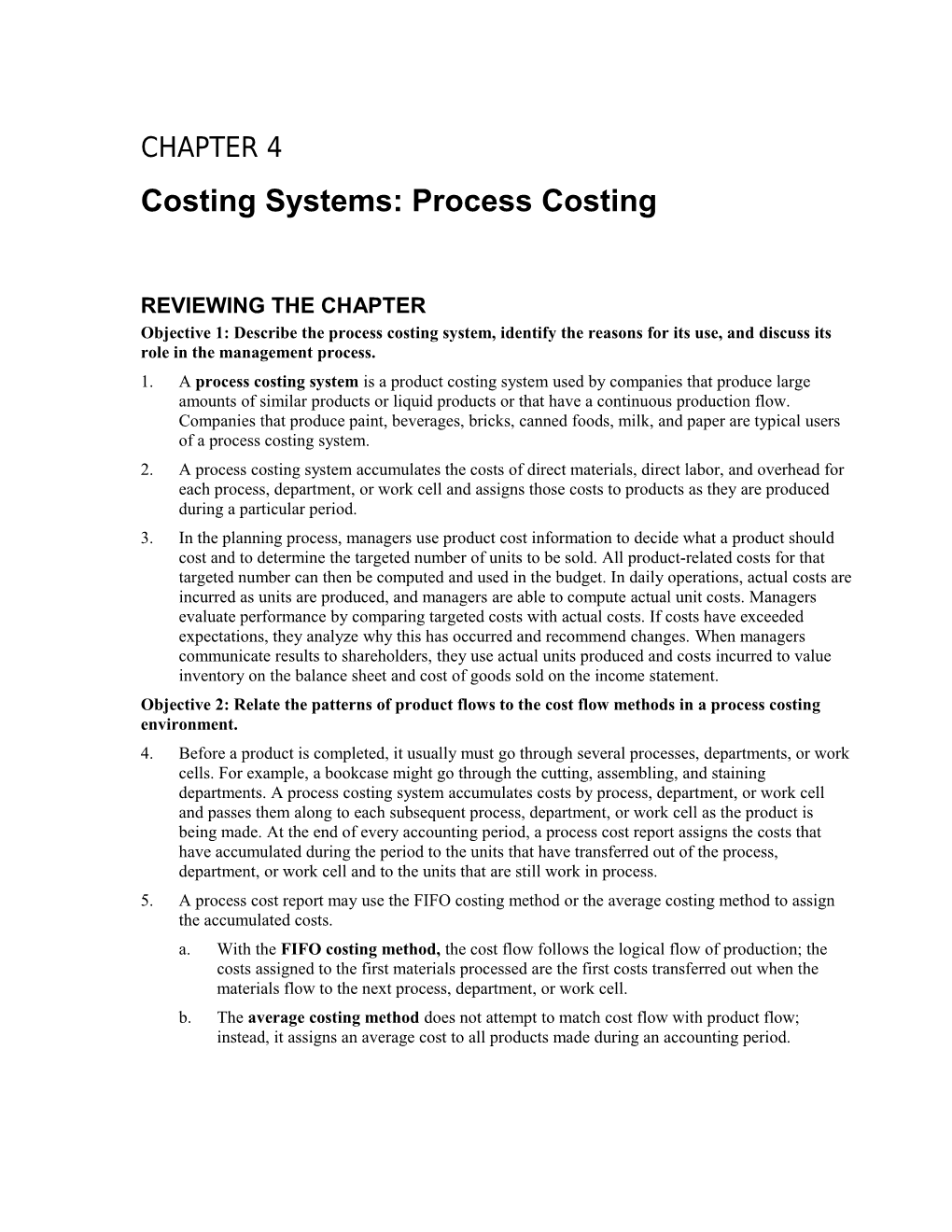 Costing Systems: Process Costing