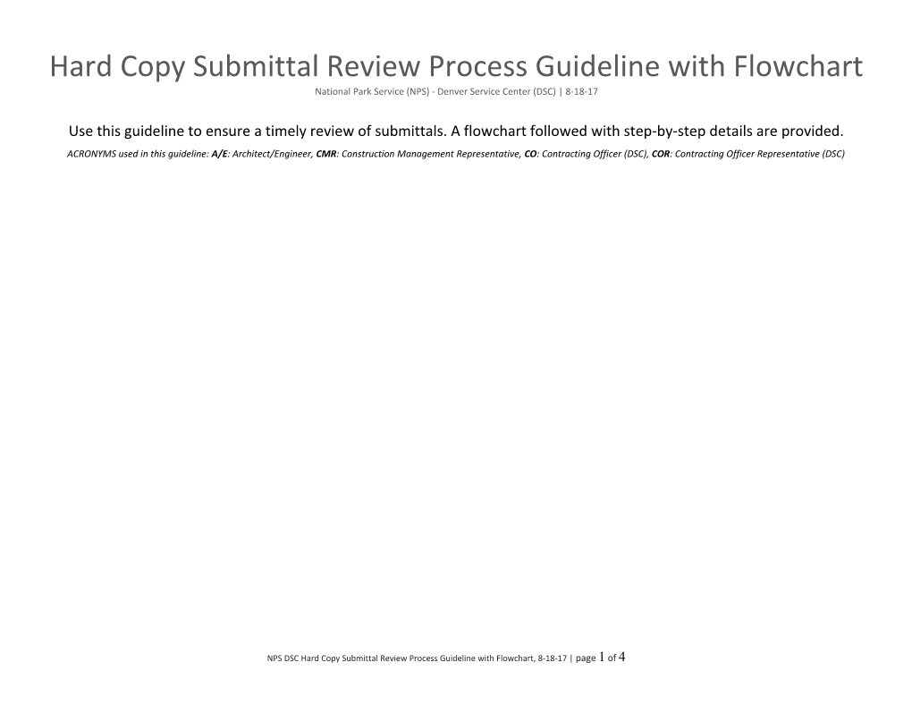 Hard Copy Submittal Review Process Guideline with Flowchart