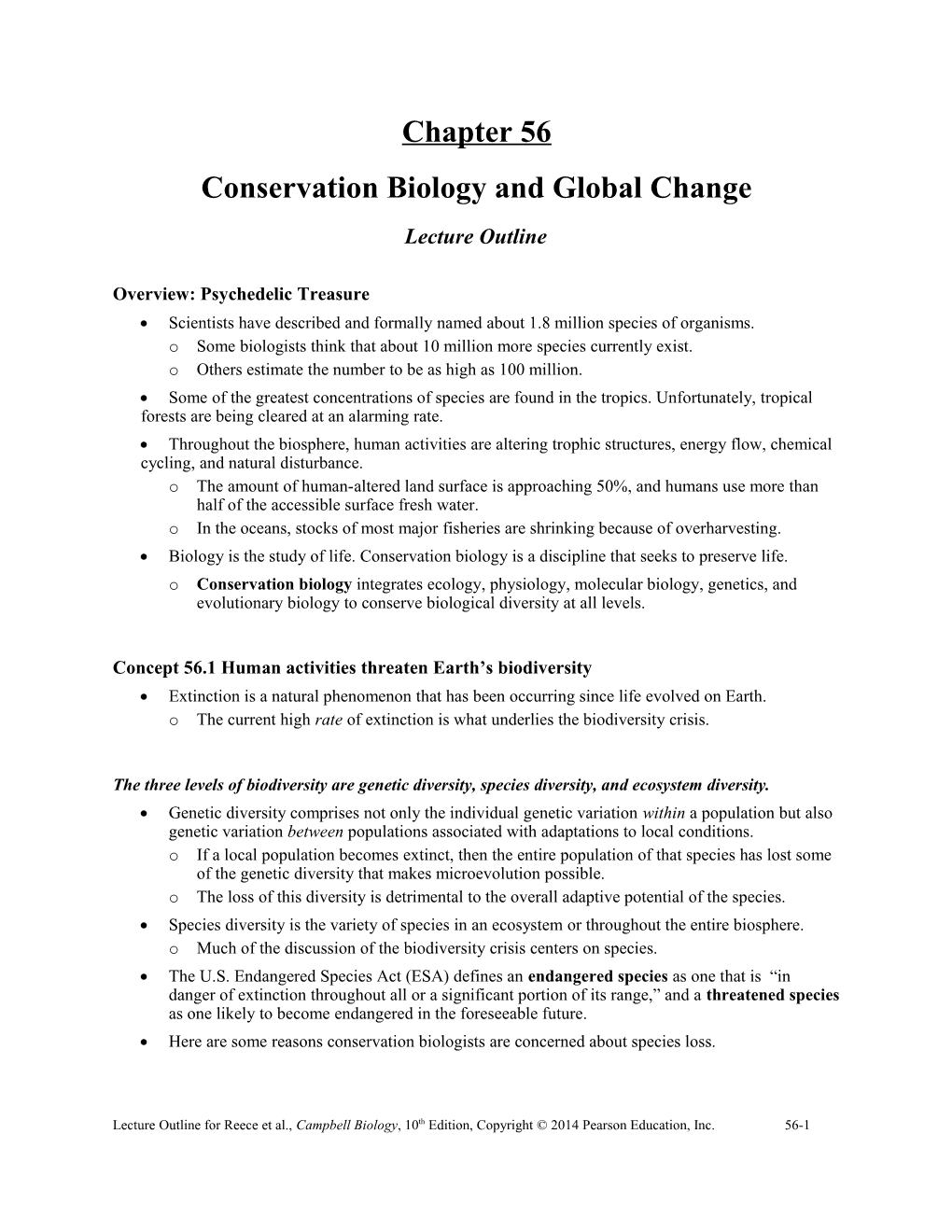 Conservation Biology and Global Change