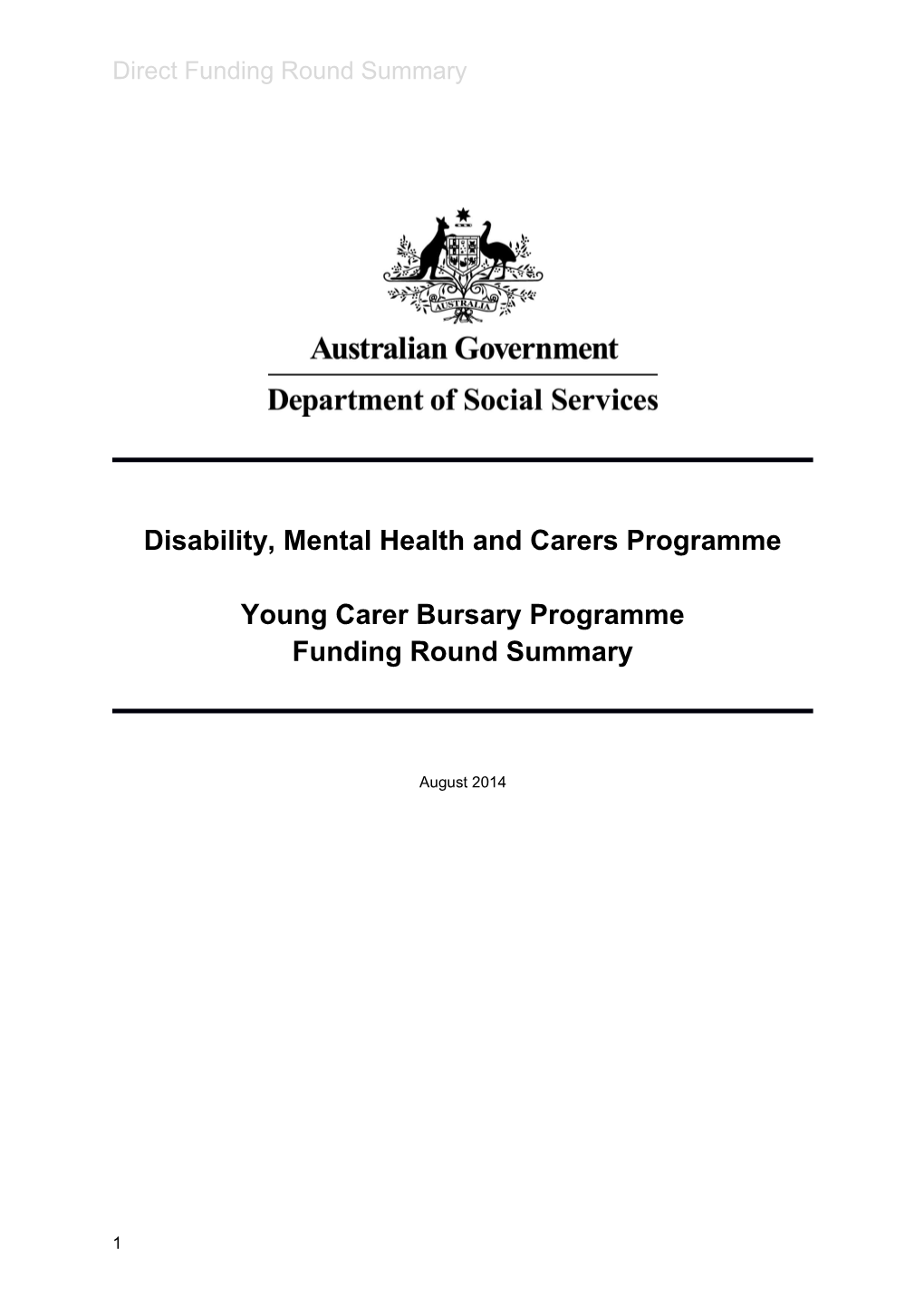 Disability, Mental Health and Carers Programme