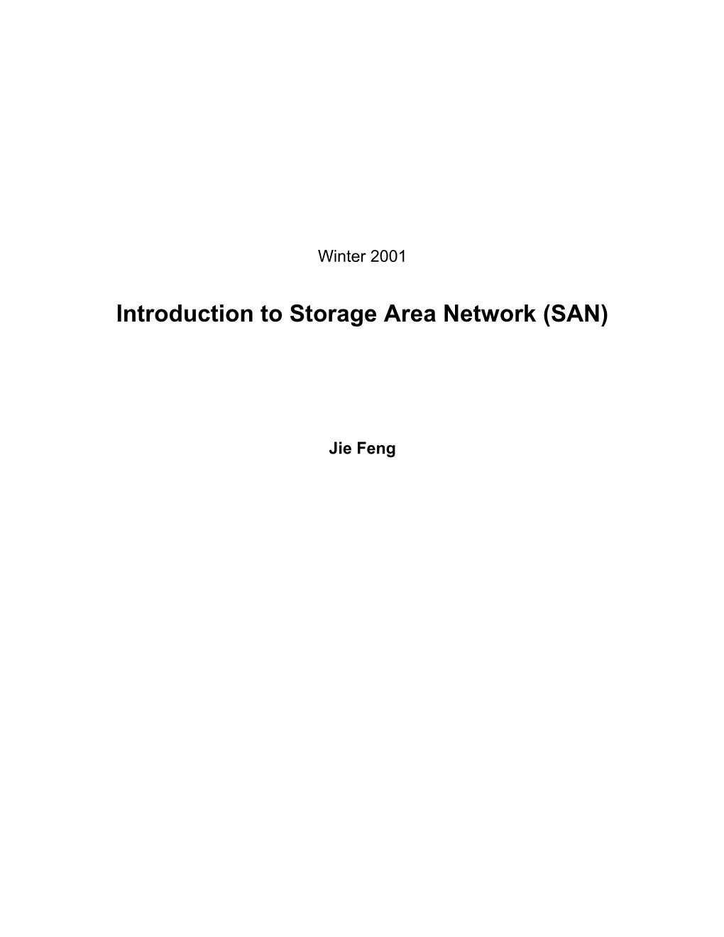 Introduction to Storage Area Network (SAN)