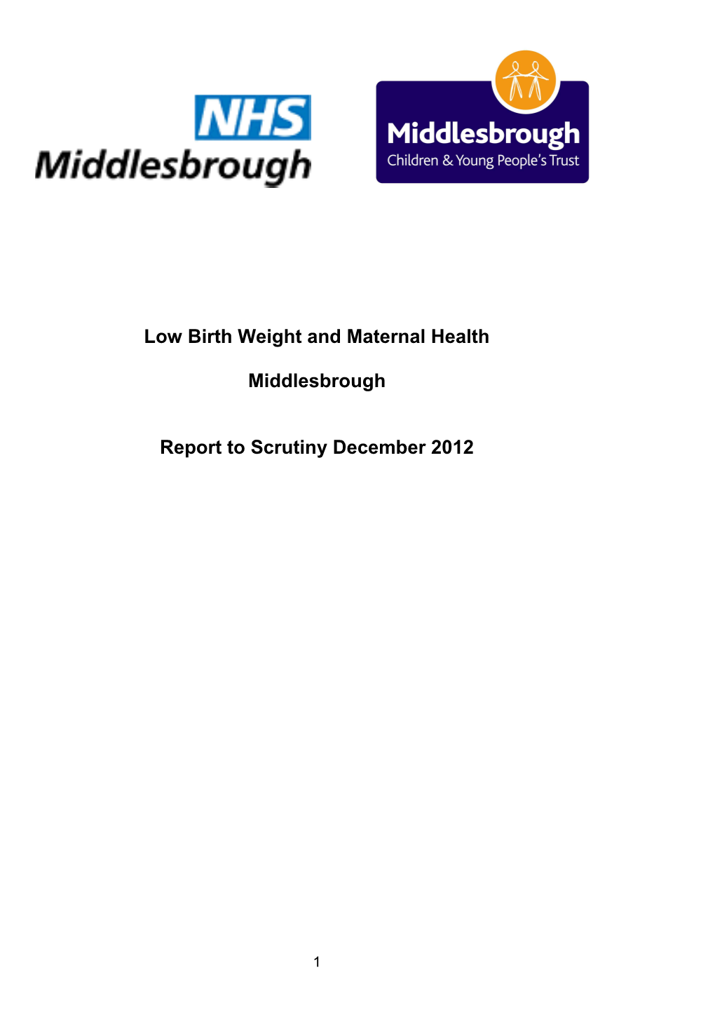 Low Birth Weight and Maternal Health