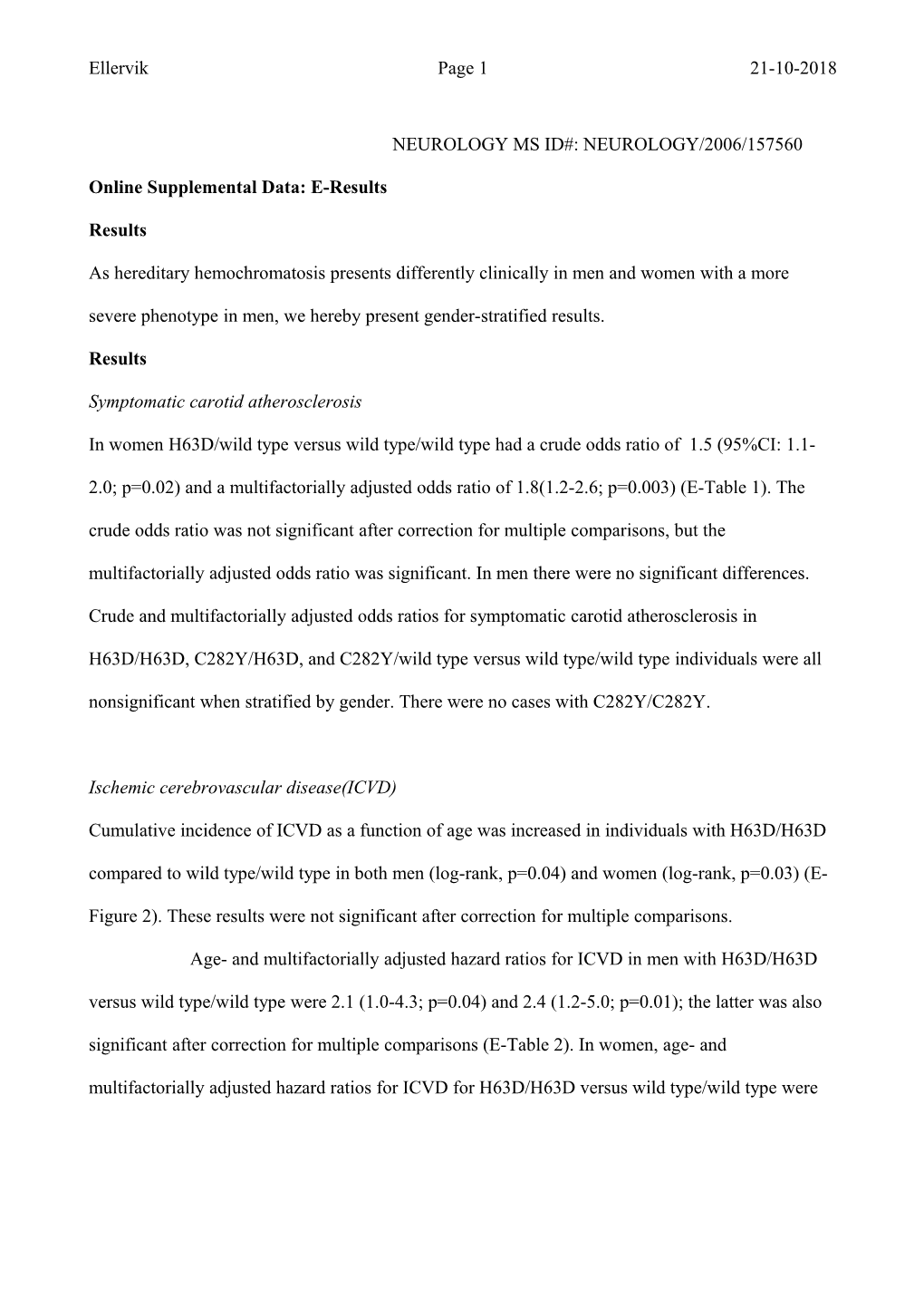 Neurology Ms Id#: Neurology/2006/157560