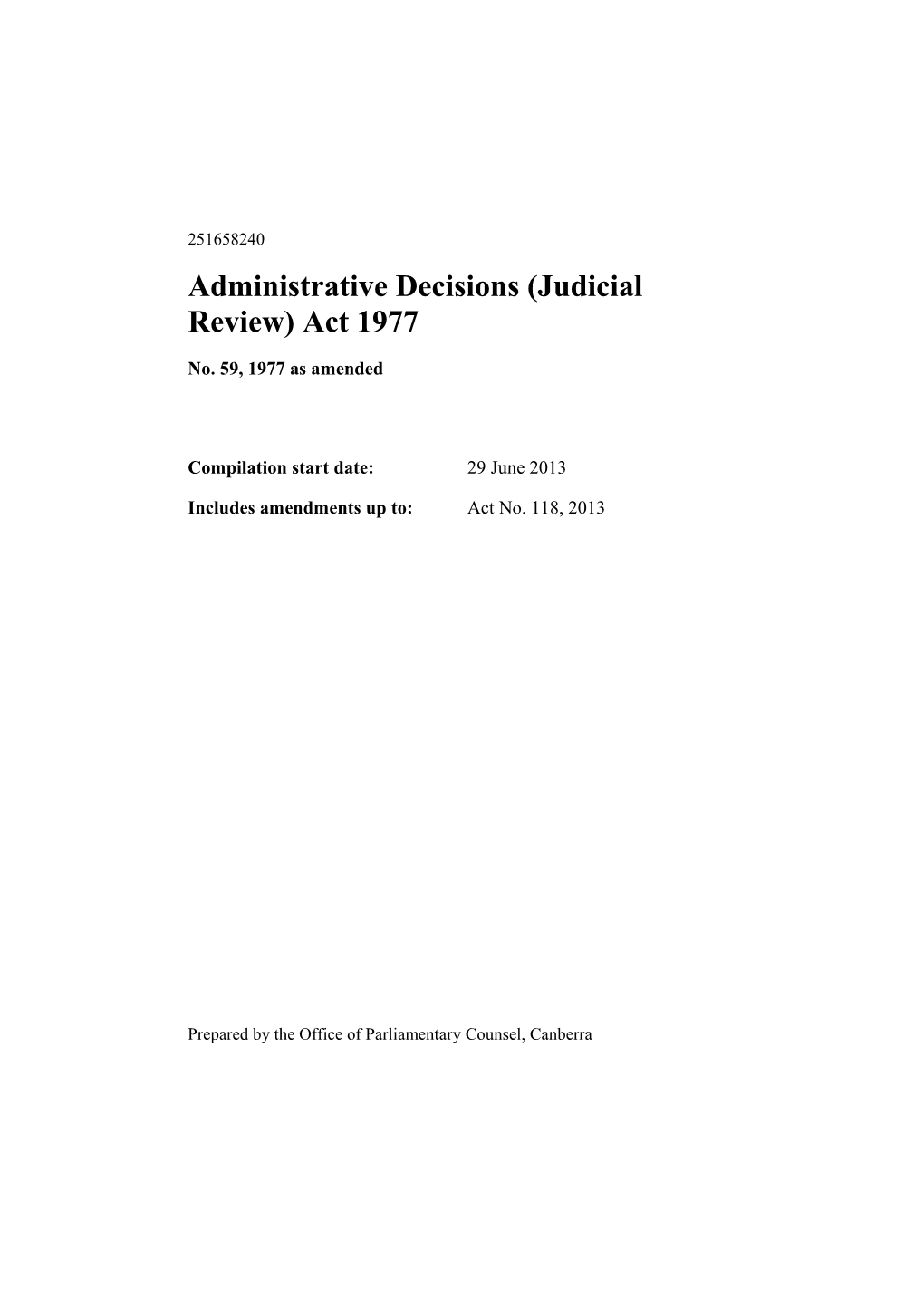 Administrative Decisions (Judicial Review) Act 1977