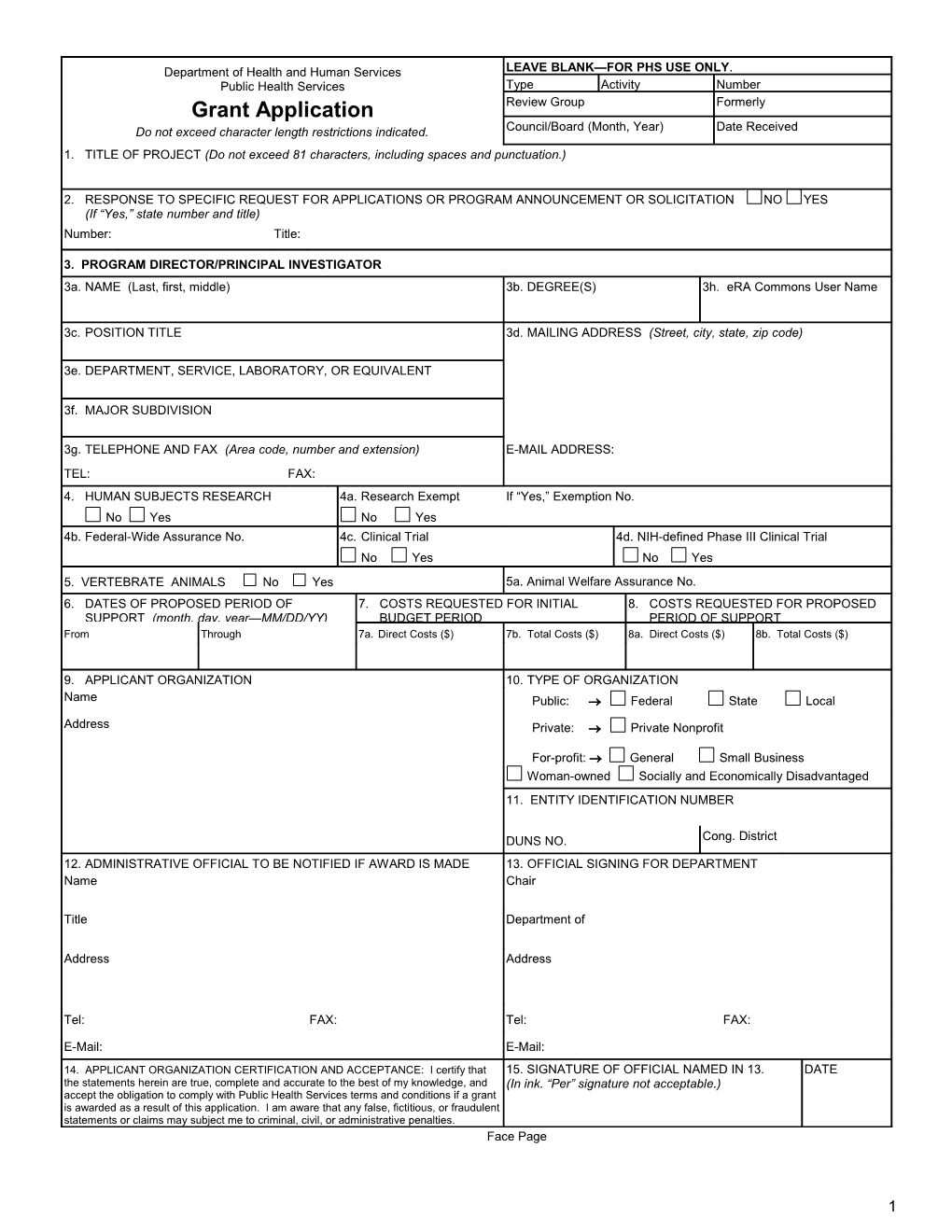 Detailed Budget for Initial Budget Period