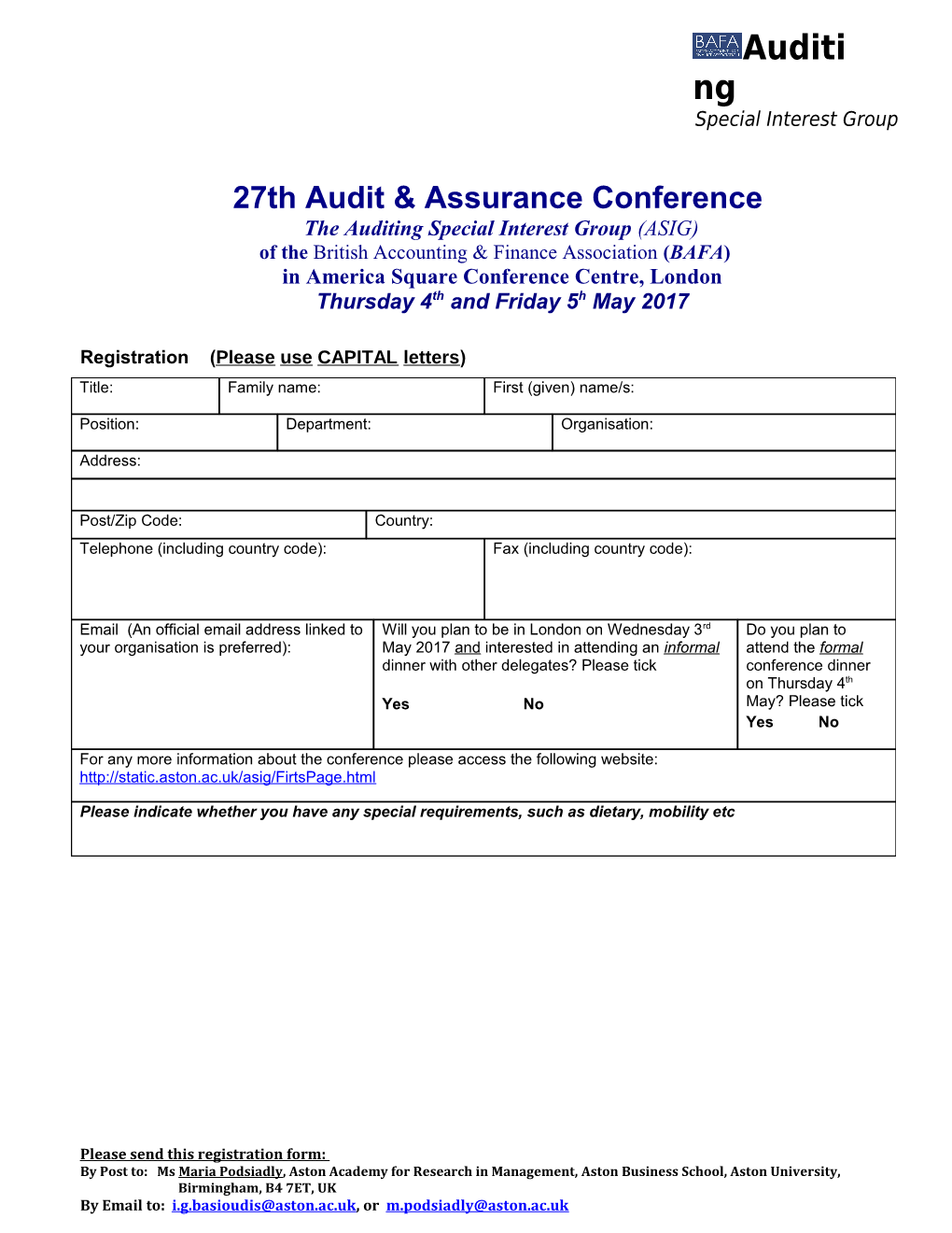 27Thaudit & Assurance Conference