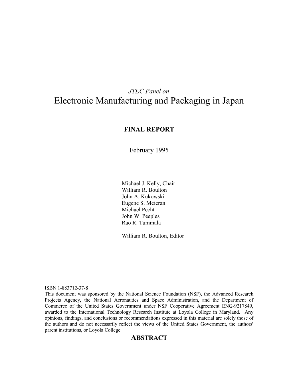 Electronic Manufacturing and Packaging in Japan