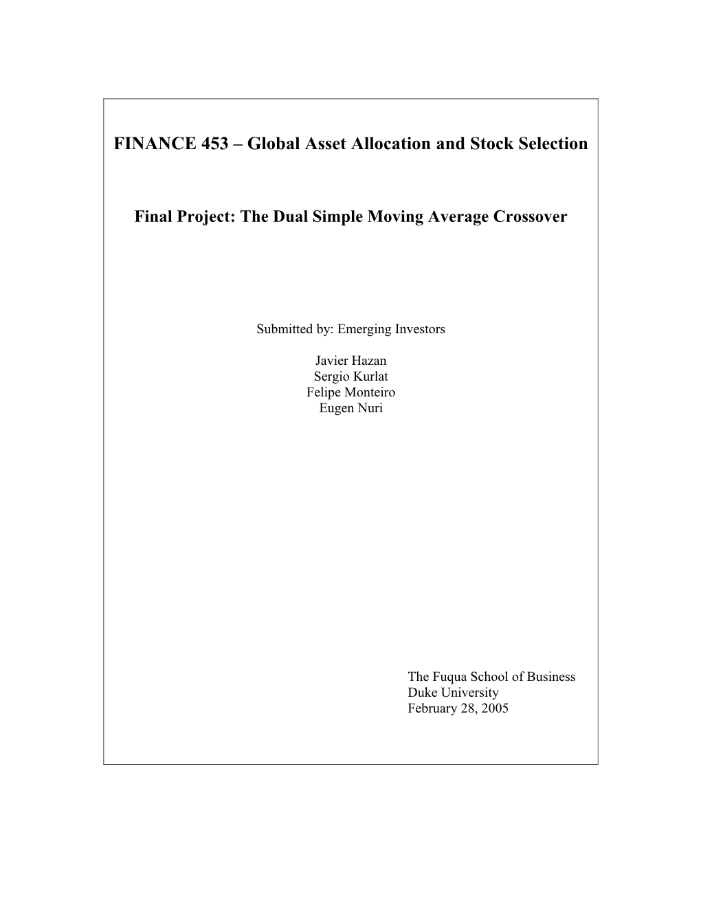 Global Asset Allocation and Stock Selection