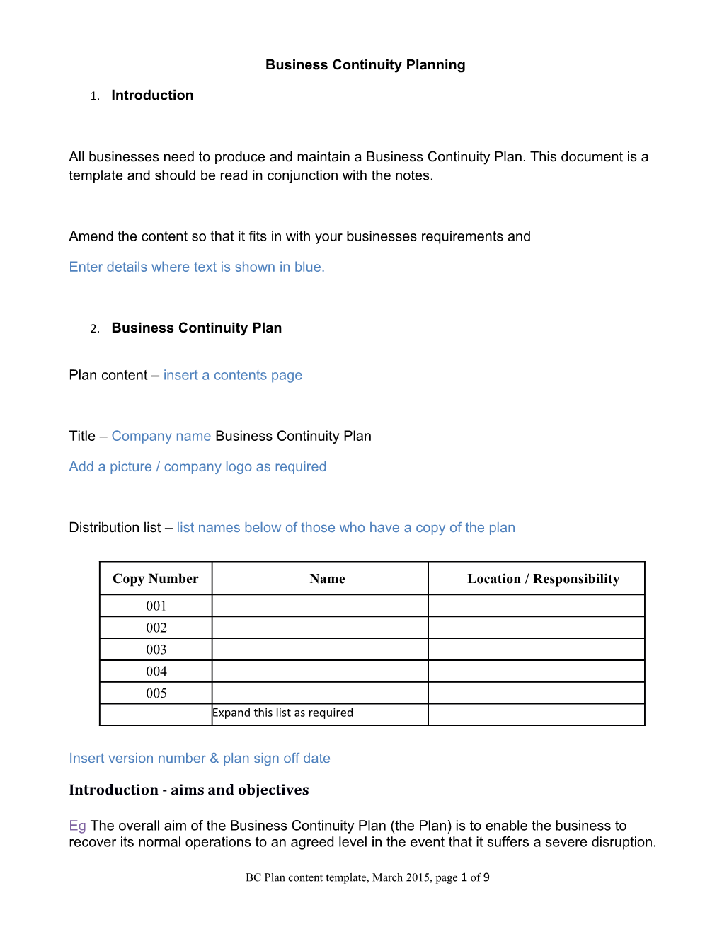 Business Continuity Guide for Small Businesses