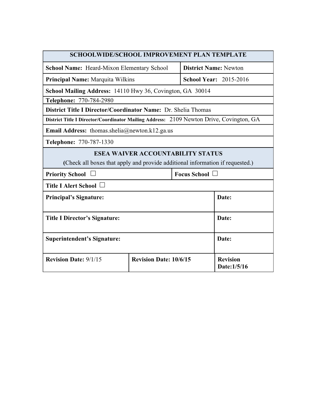 SWP Template Instructions