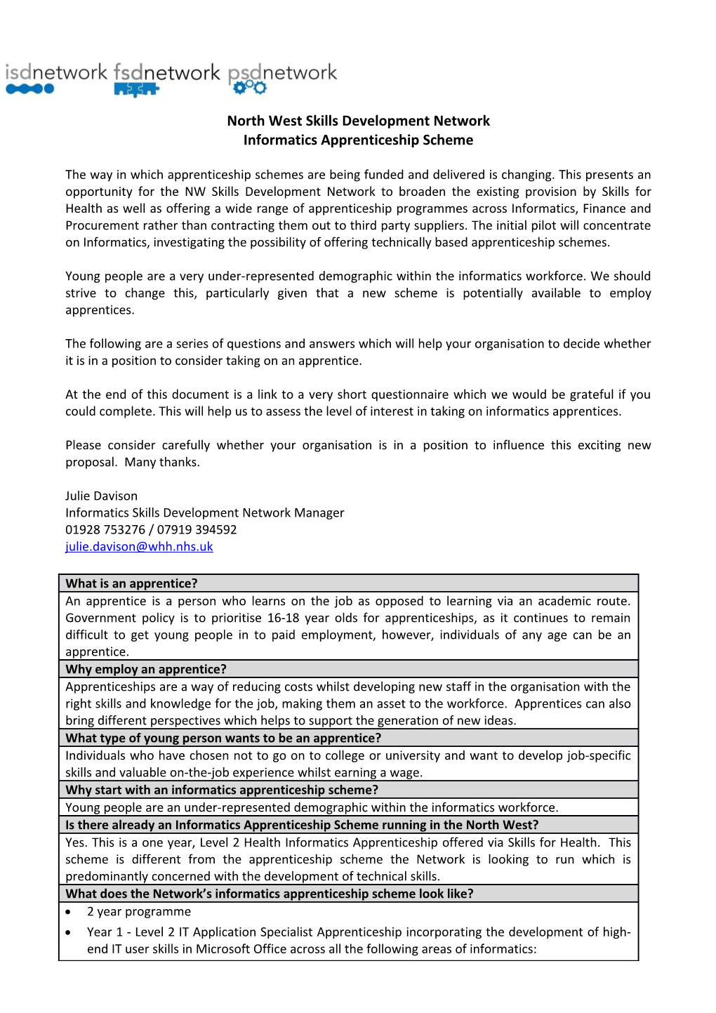 North West Skills Development Network