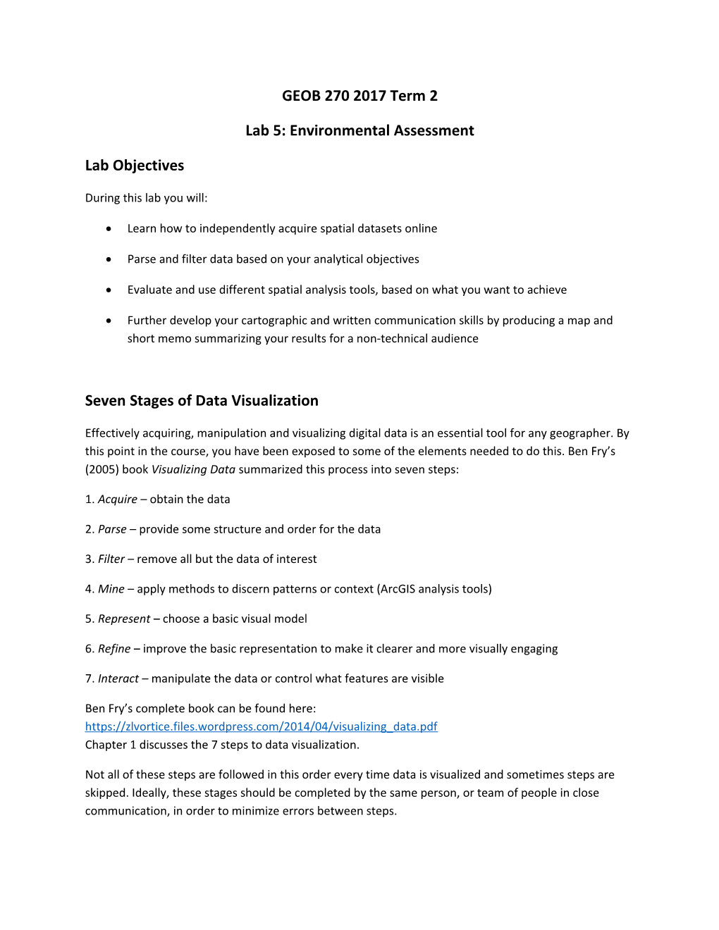 Lab 5: Environmental Assessment