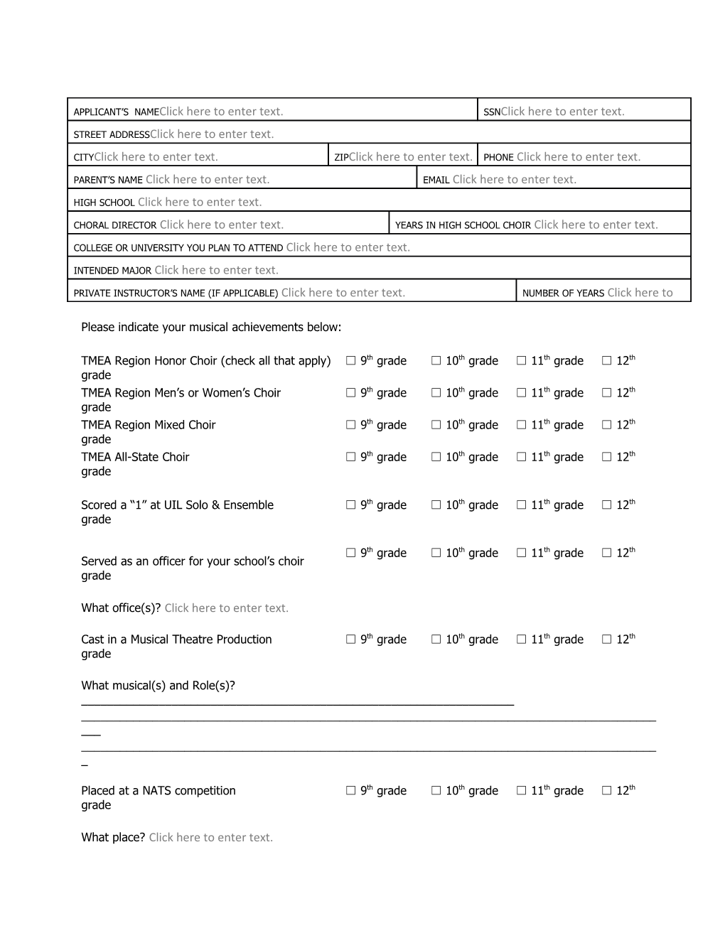 BAC-Scholarship Application Forms and Instructions 2010-2