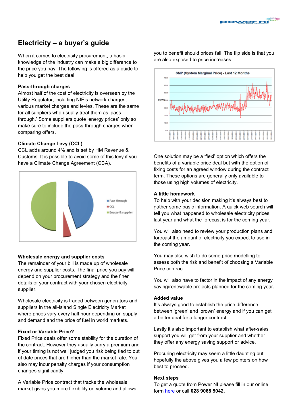 Electricity a Buyer S Guide