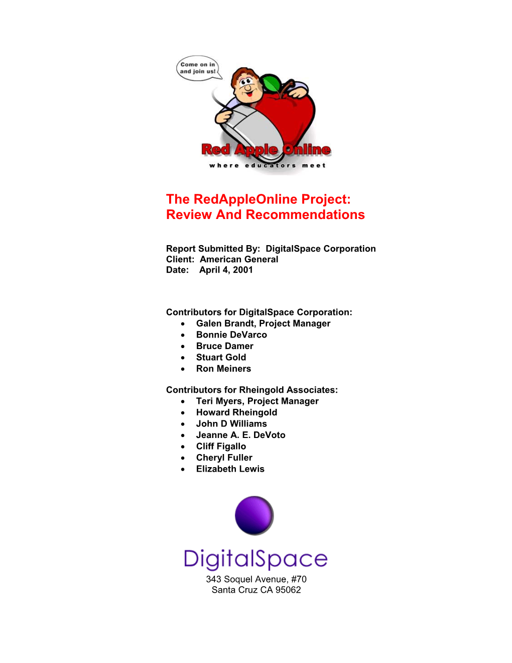 Digitalspace: RAO Report