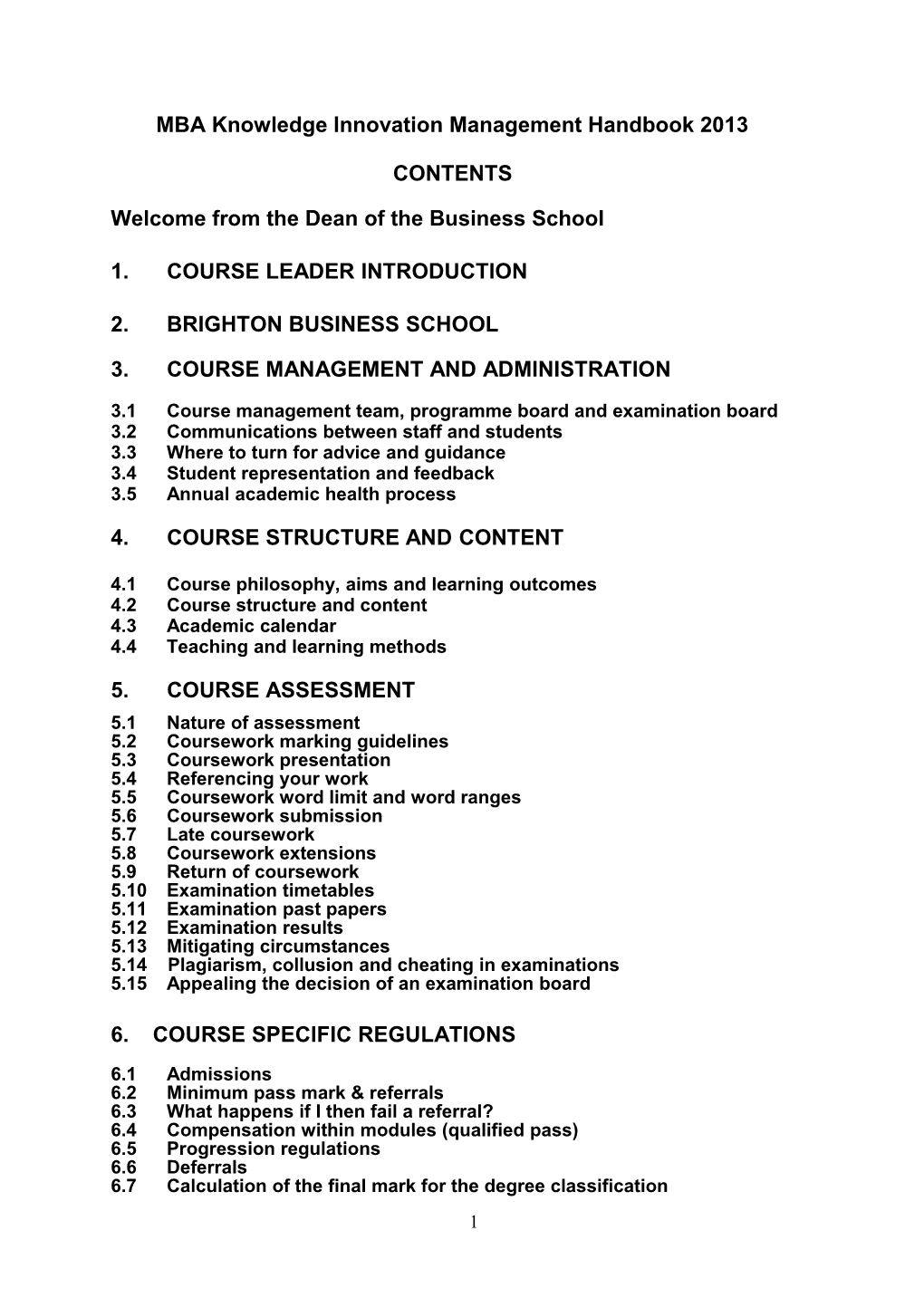 MBA Knowledge Innovation Management Handbook 2013