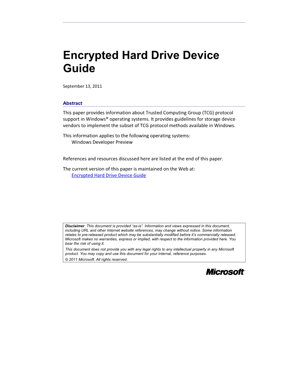 Encrypted Hard Drive Device Guide