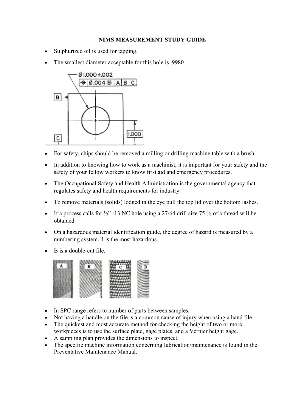 Nims Measurement Study Guide