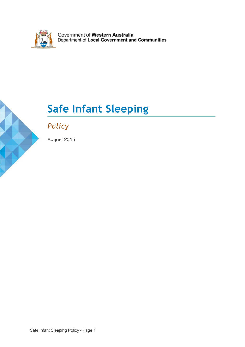 Safe Infant Sleeping Policy