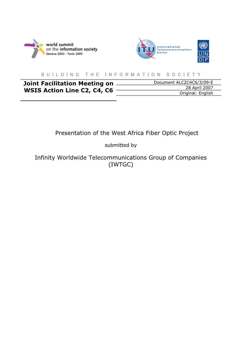 Infinity Worldwide Telecommunications Group of Companies (IWTGC)