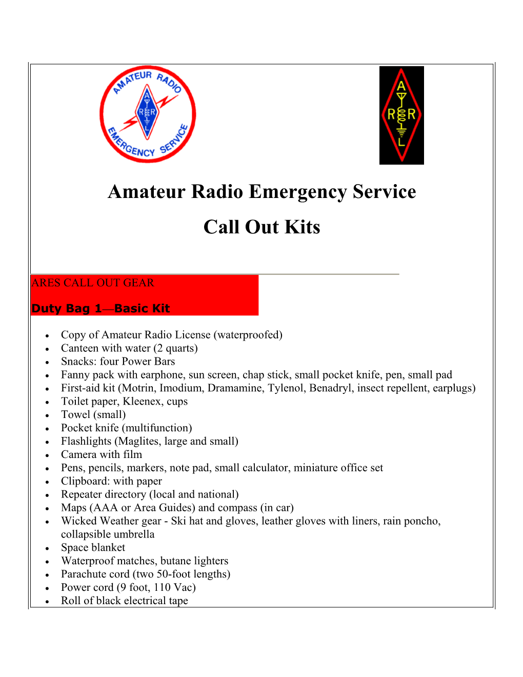Amateur Radio Emergency Service