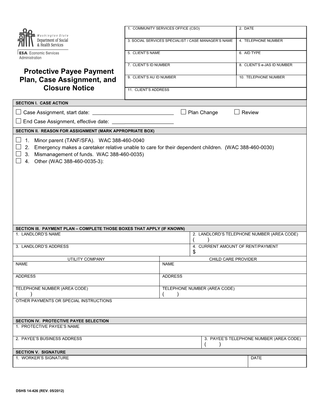 Section Iv. Protective Payee Selection