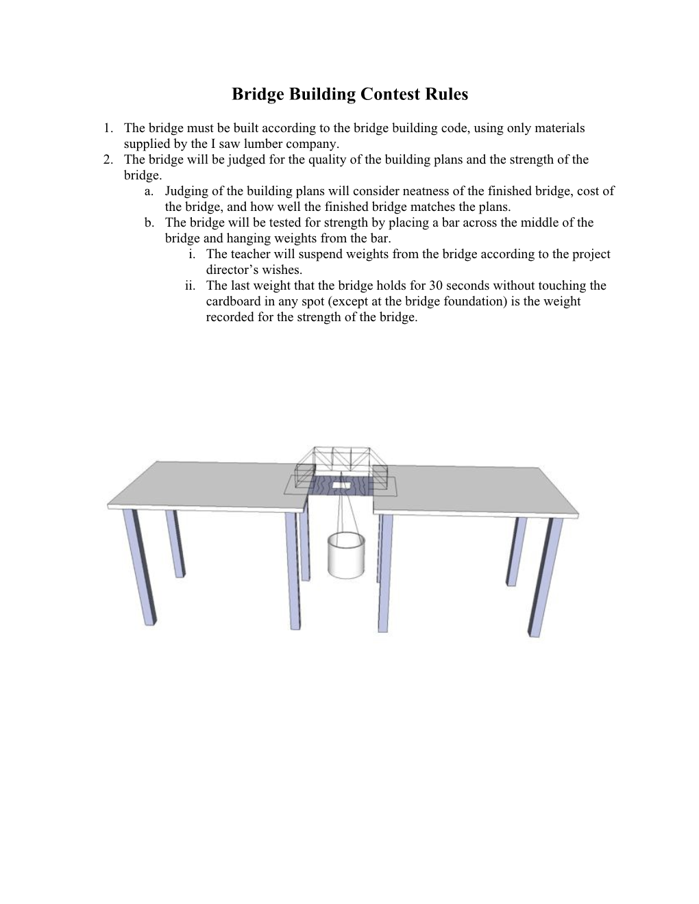 Bridge Building Contest Rules