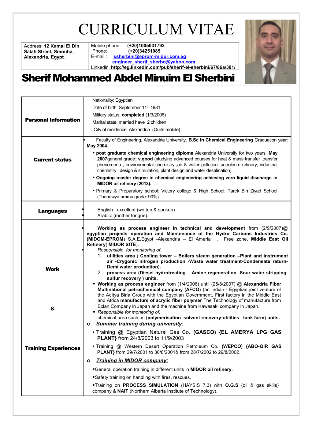 Sherif Mohammed Abdel Minuim El Sherbini