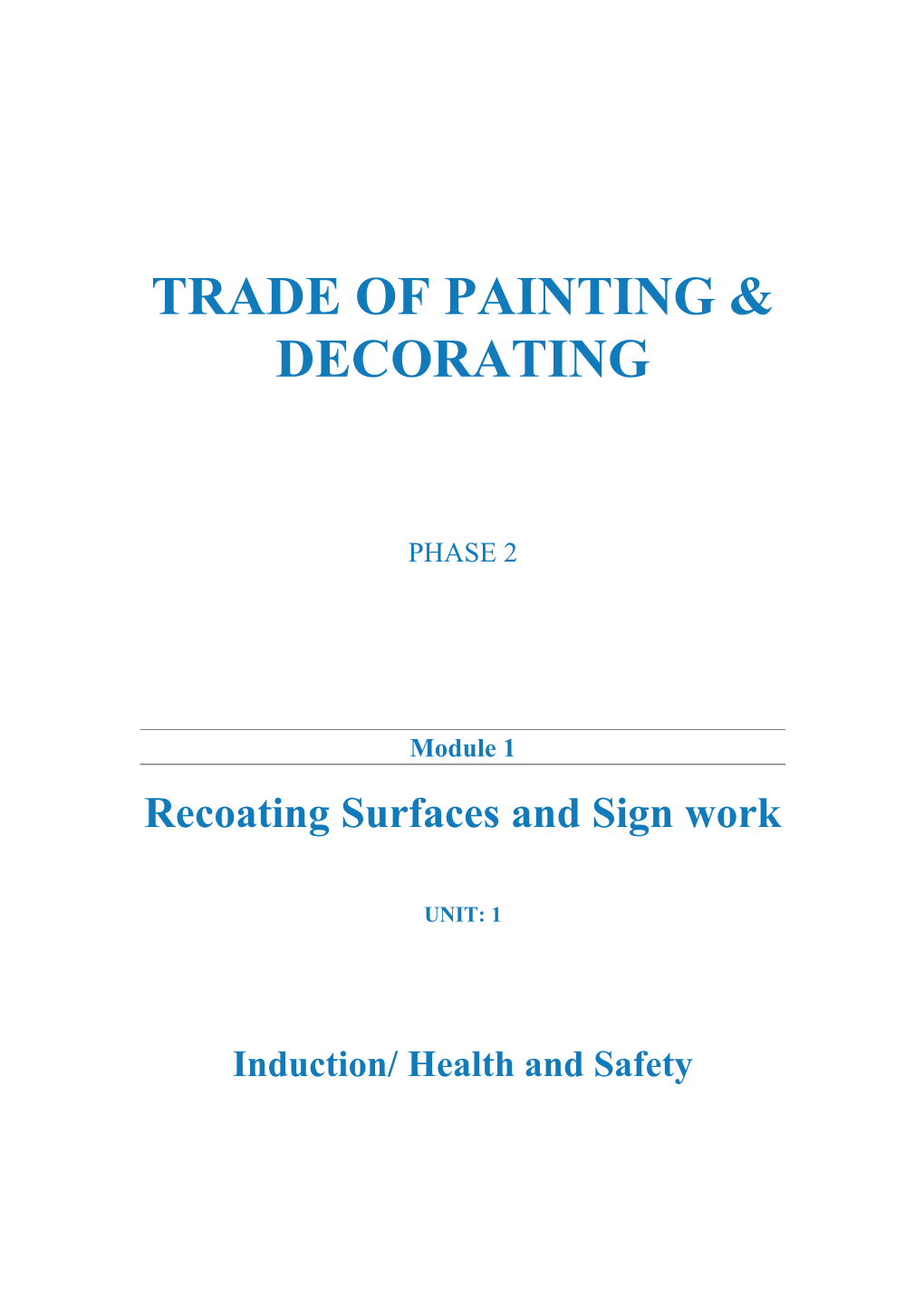 Recoating Surfaces and Sign Work