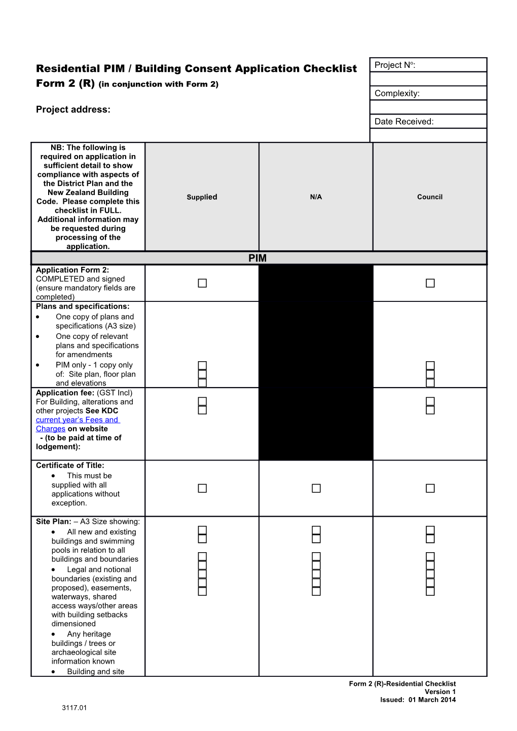 One Copy of Plans and Specifications (A3 Size)