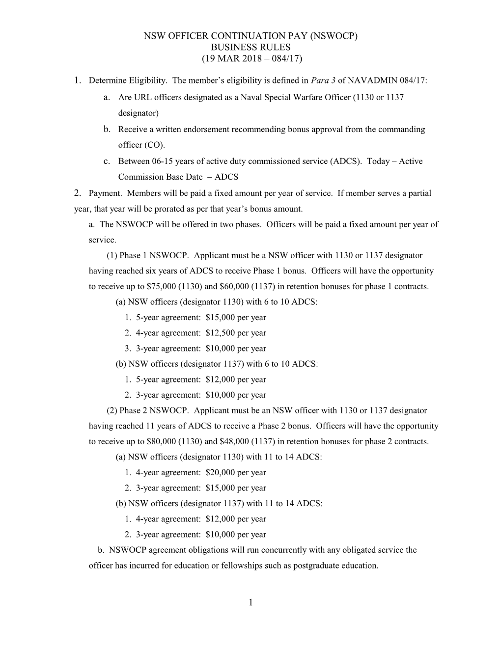 Nsw Officer Continuation Pay (Nswocp)