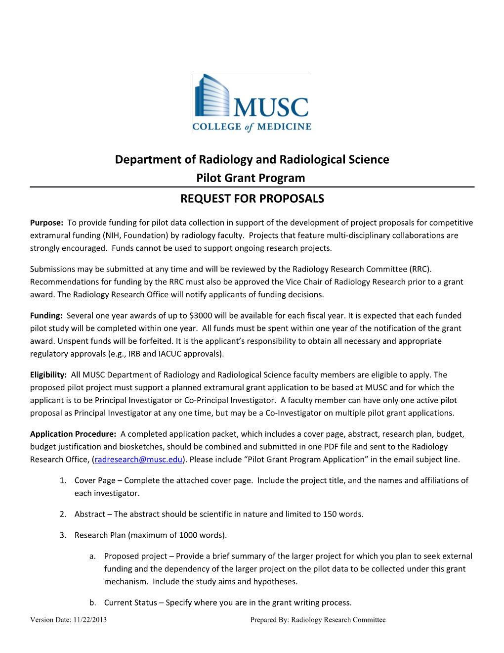 Department of Radiology and Radiological Science