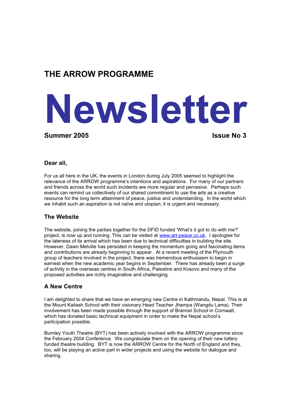 The Arrow Programme