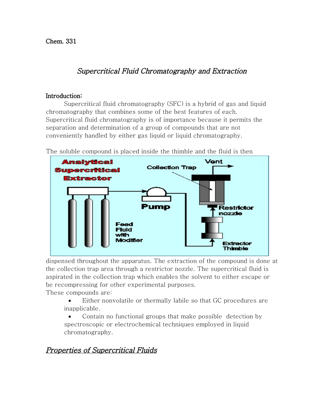 Supercritical Fluid Chromatography and Extraction