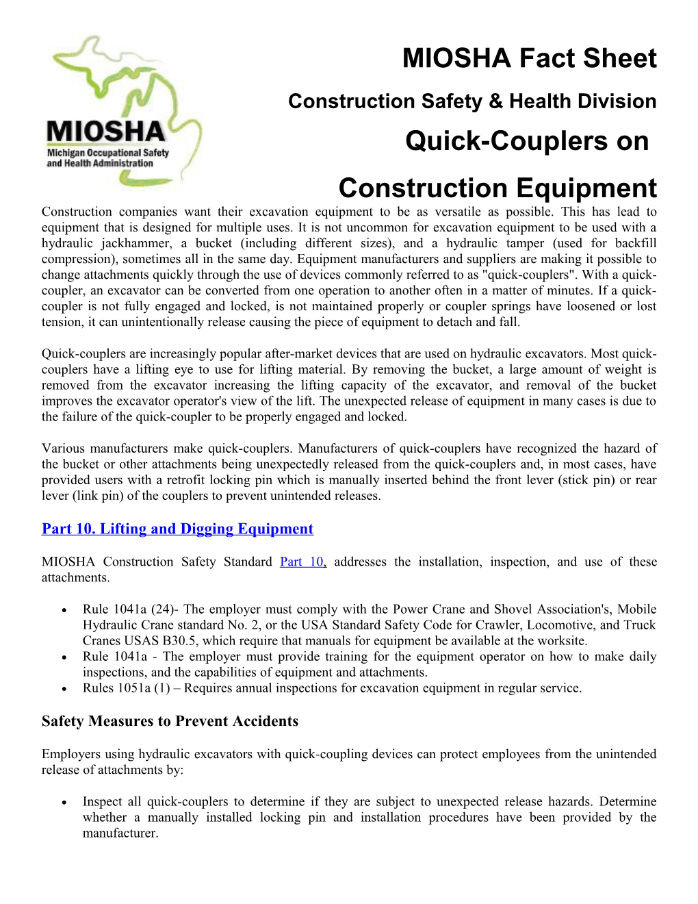 Quick-Couplers on Construction Equipment