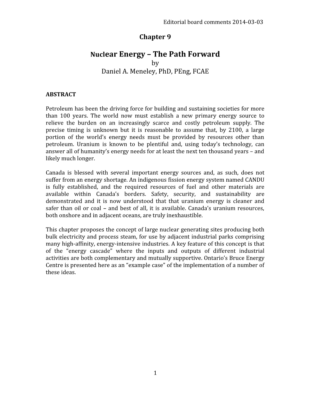 Nuclear Energy the Path Forward