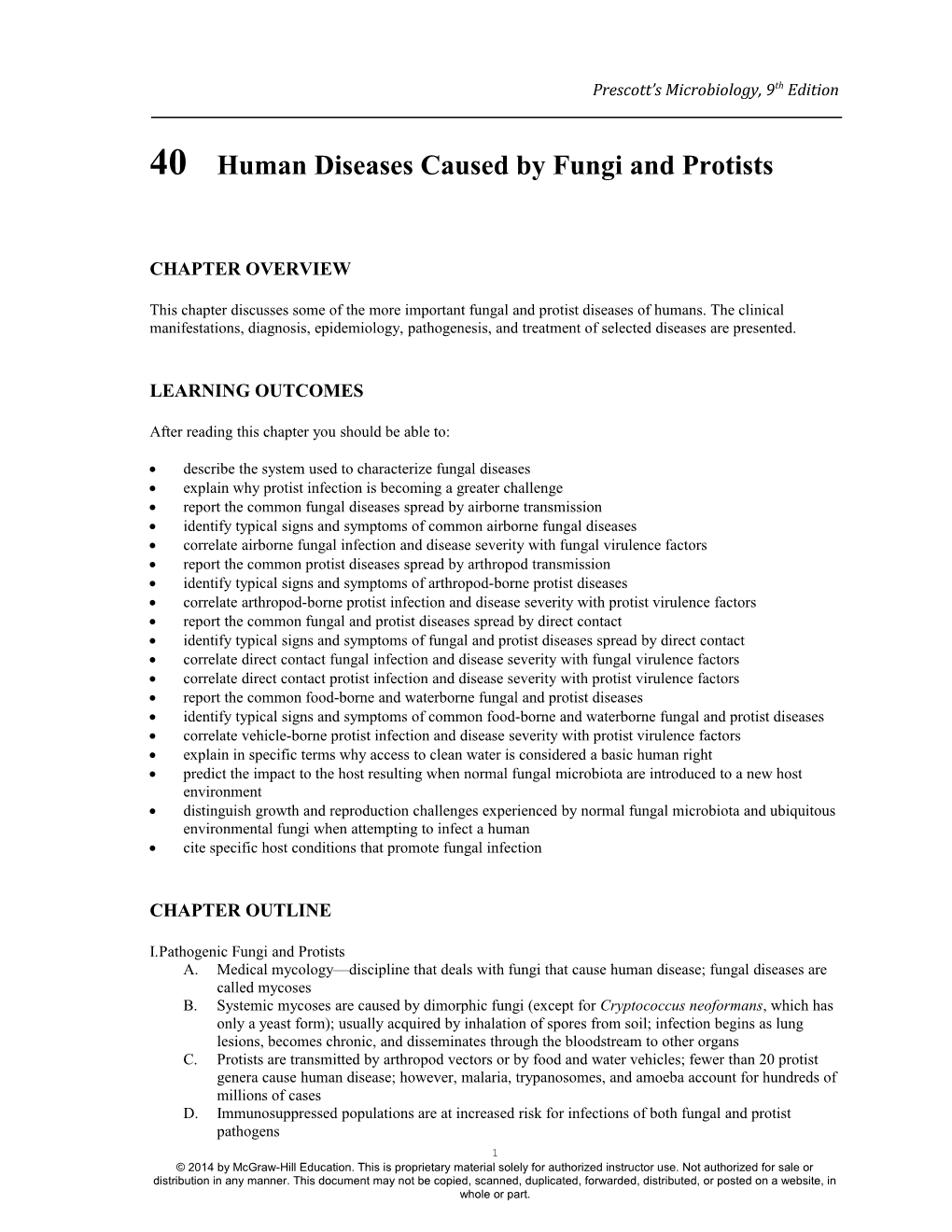 40Human Diseases Caused by Fungi and Protists