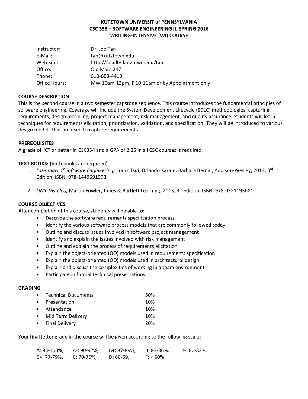 CIS 204 COMPUTER SCIENCE II, Fall 2000