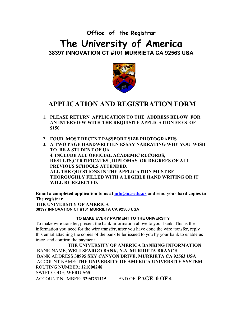 University of America
