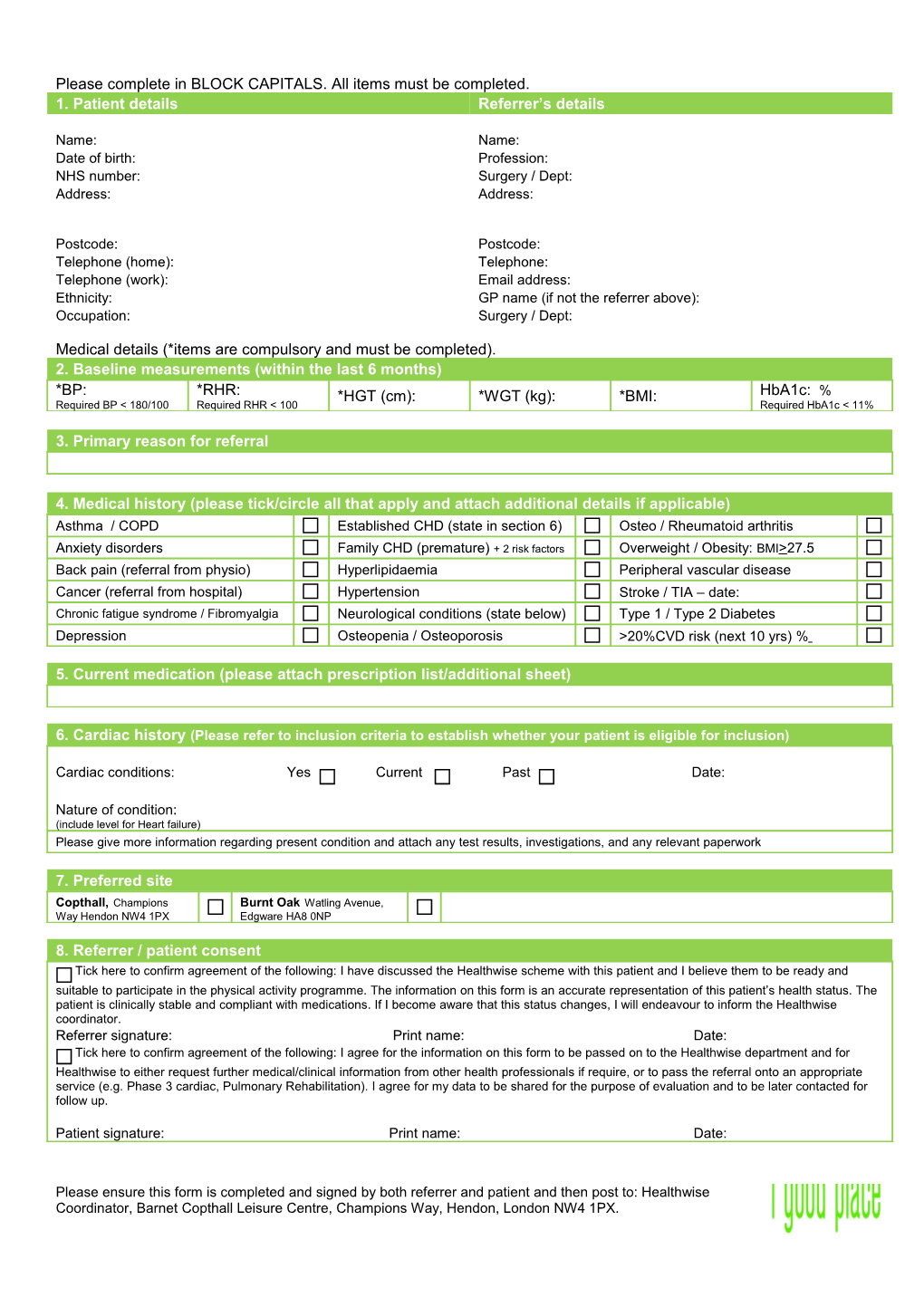 Healthwise Referral Form