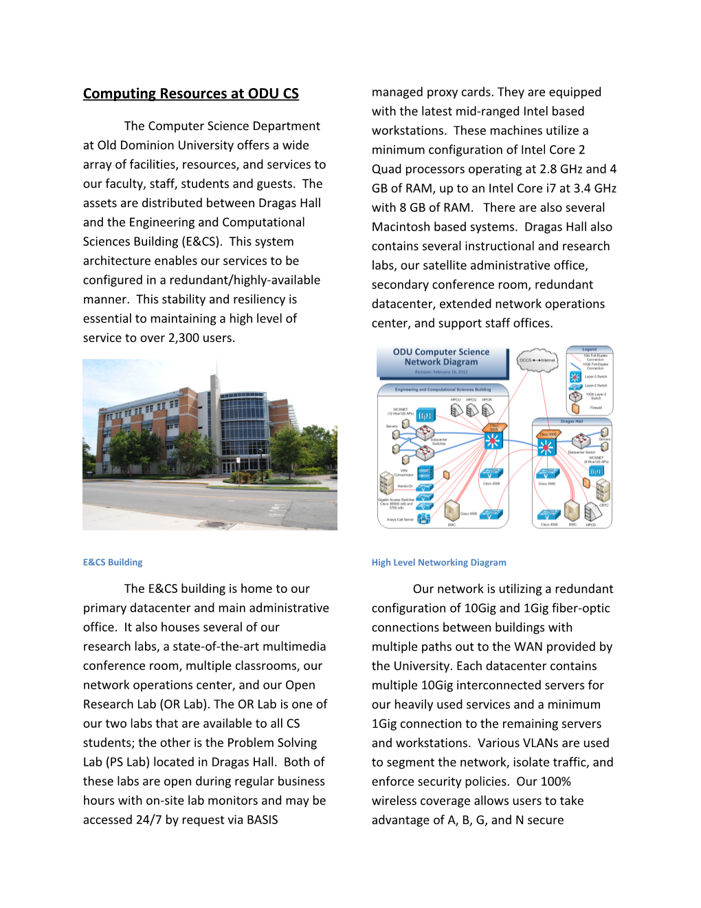 Computing Resources at ODU CS