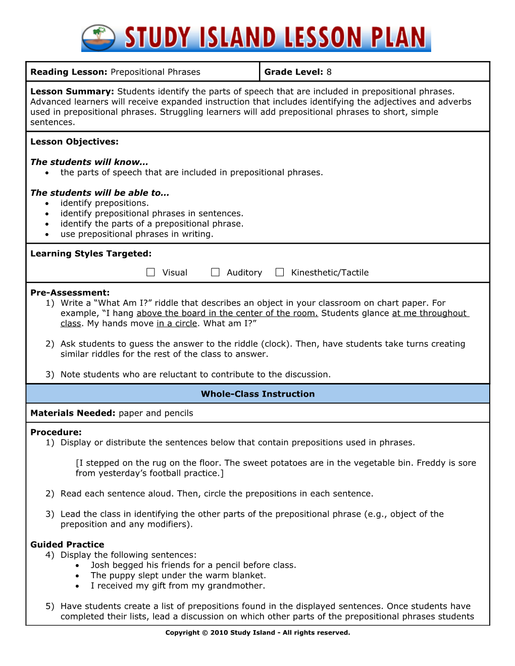 The Parts of Speech That Are Included in Prepositional Phrases