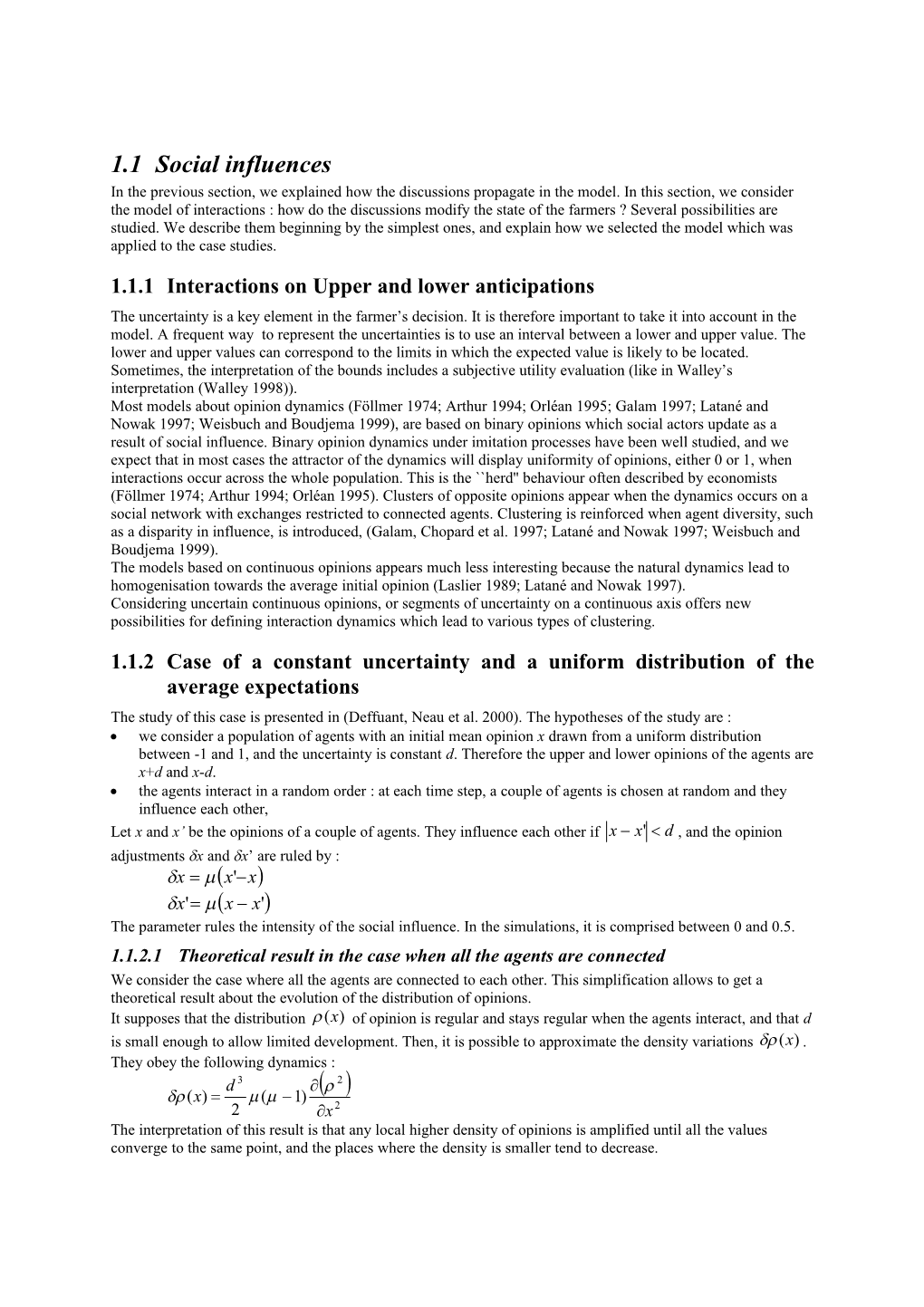 1.1.1Interactions on Upper and Lower Anticipations