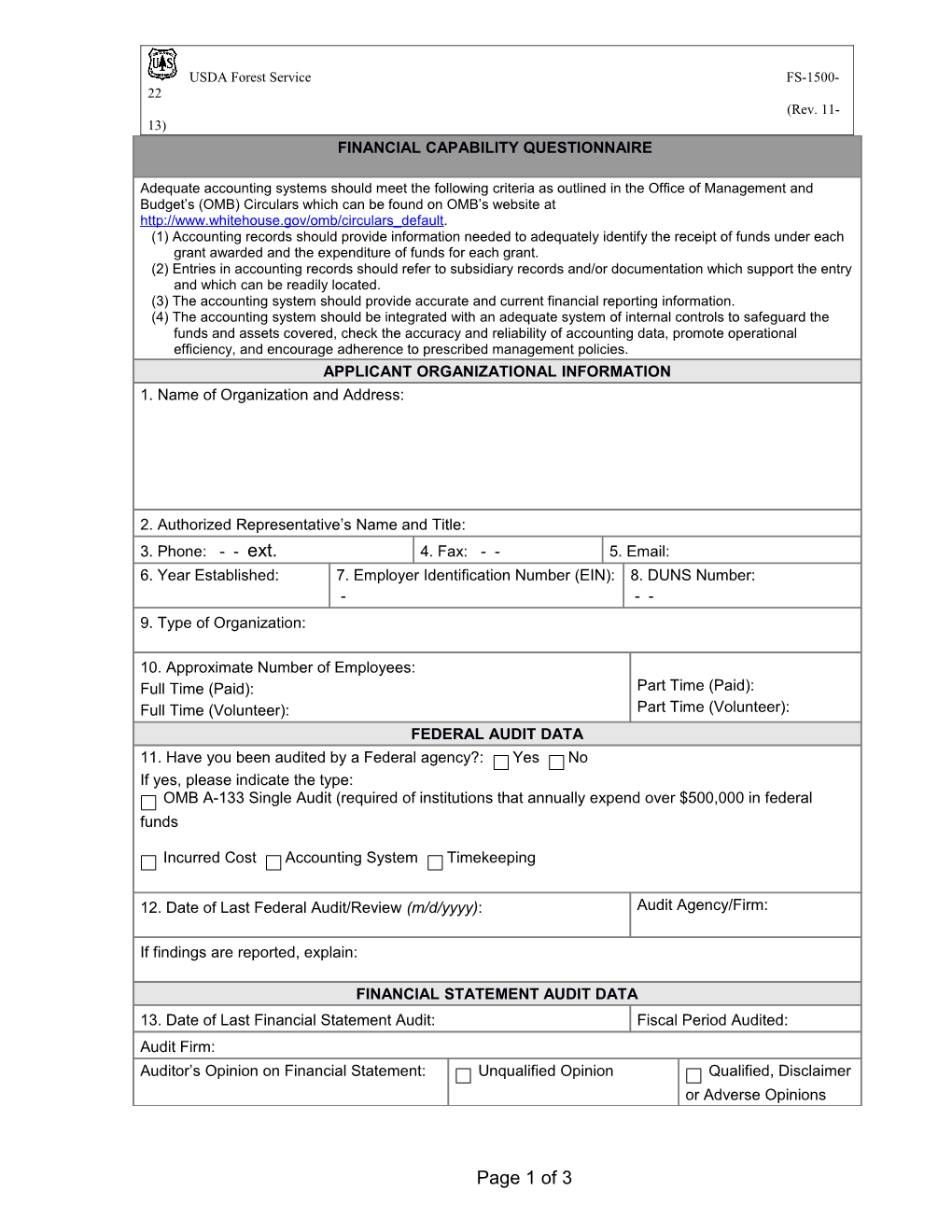 Financial Capability Questionnaire