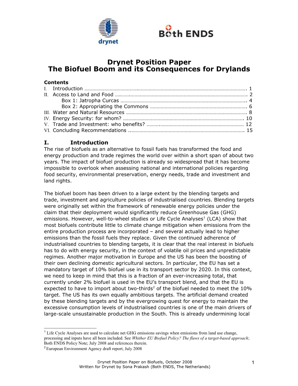 The Biofuel Boom and Its Consequences for Drylands